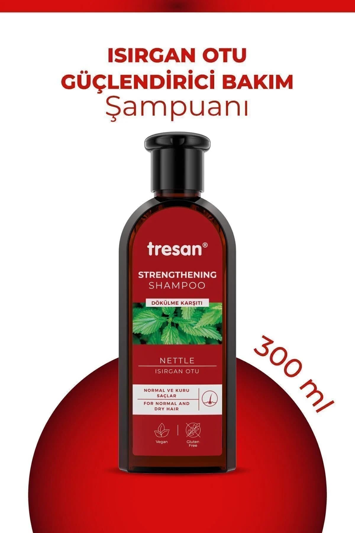 Tresan Isırgan Otu Dökülme Karşıtı & Güçlendirici Bakım Şampuanı – Normal ve Kuru Saçlar (300 ml X2) - Görsel 2