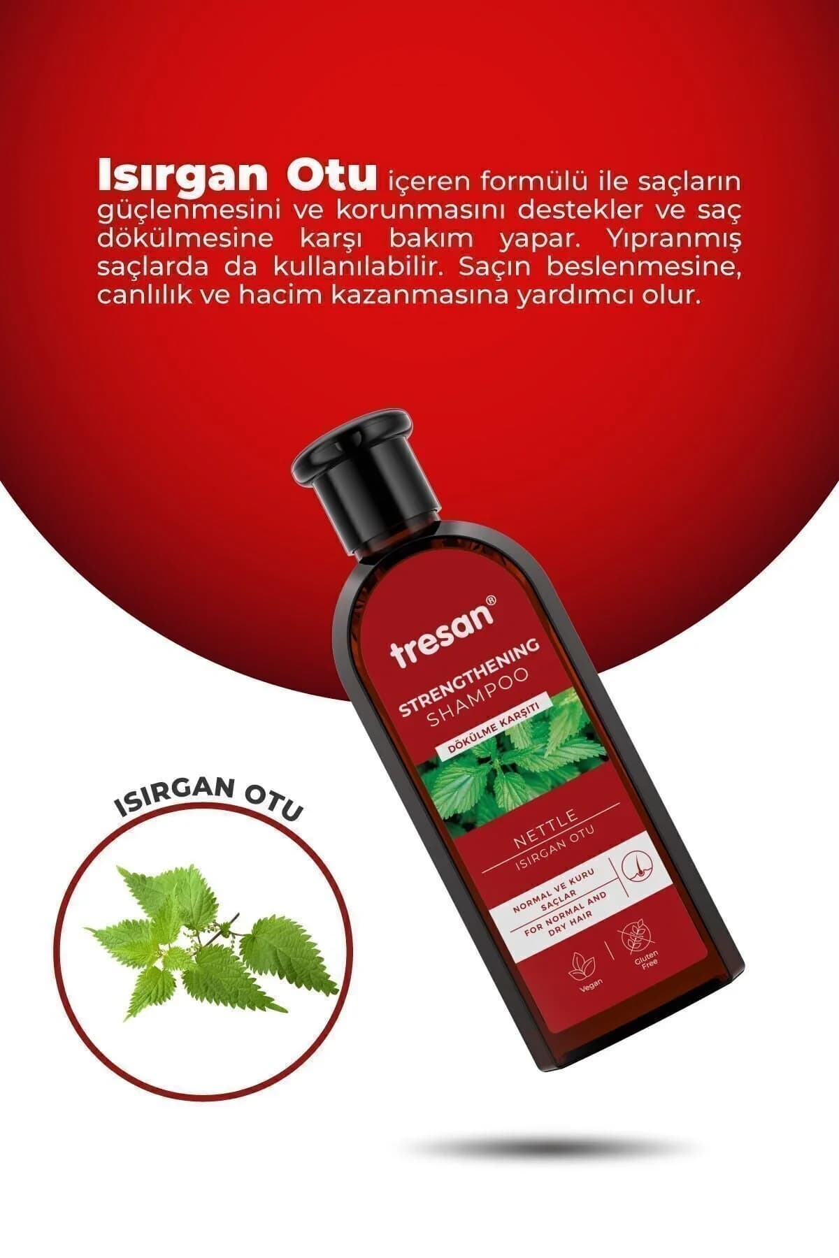 Tresan Isırgan Otu Dökülme Karşıtı & Güçlendirici Bakım Şampuanı – Normal ve Kuru Saçlar (300 ml X2) - Görsel 4