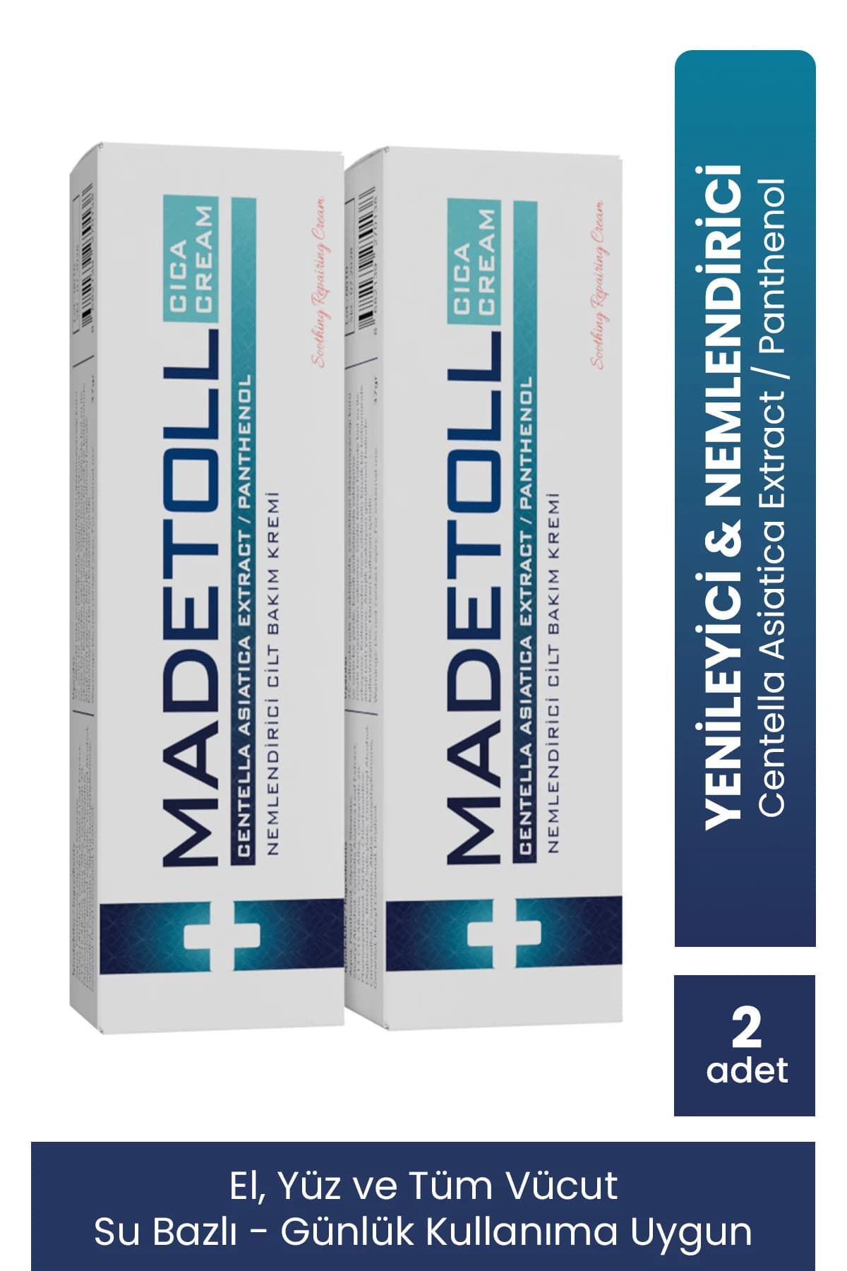 Madetoll 37 gr 2 adet- Nemlendirici,Onarıcı ve Yatıştırıcı Etkili Cica Krem