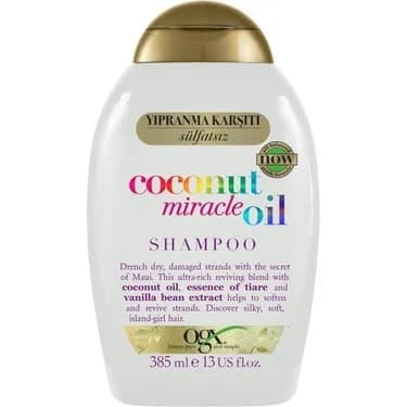 OGX Coconut Miracle Oil Yıpranma Karşıtı Sülfatsız Şampuan 385 ml