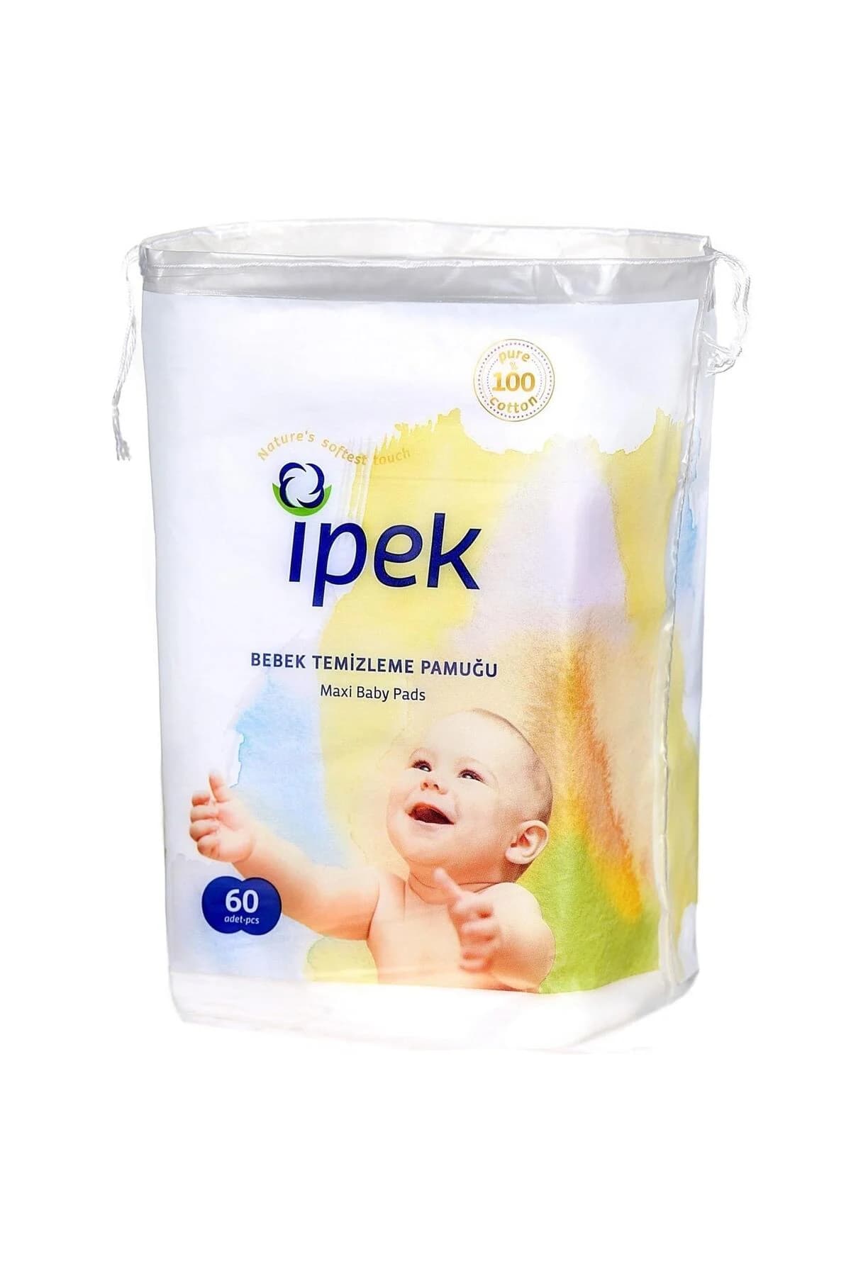 İpek Maxi Bebek Temizleme Pamuğu 60'lı