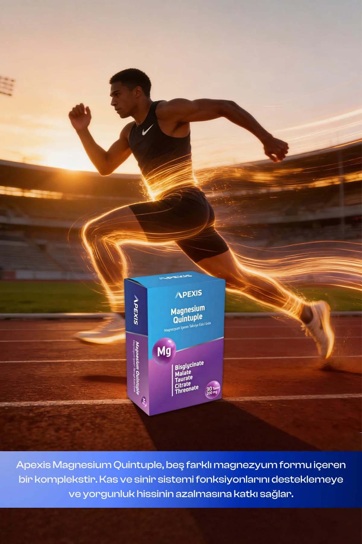 Apexis Magnesium Quintuple 30 Tablet - Görsel 6